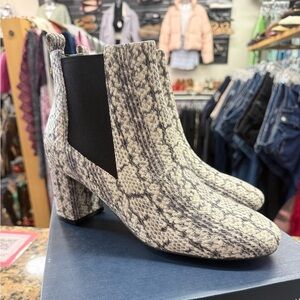 Cole Haan Nitasha Python Leather Booties Size 9 NIB 65mm Heeled Ankle Boots